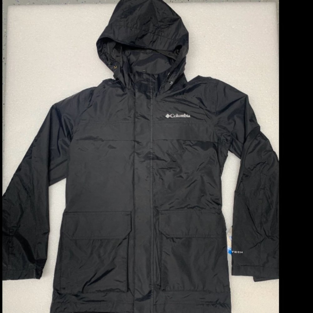 🆕Columbia Men's Clifton Terrace Waterproof Hooded Jacket Coat, MD and LG, Black